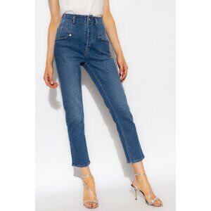 ISABEL MARANT Navy Blue Cotton NILIANE Denim Stretch High Rise Skinny Jeans 36